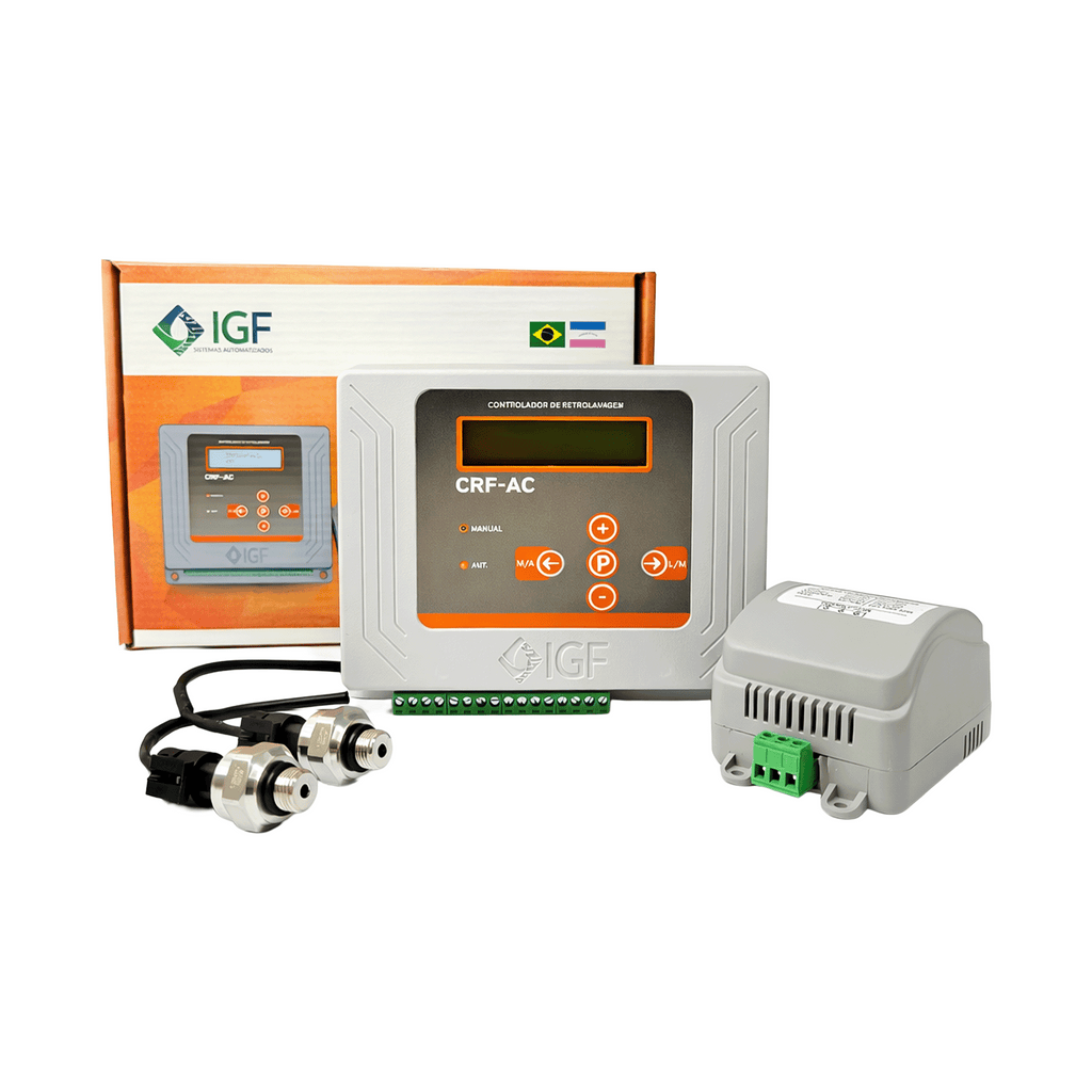 CONTROLADOR RETROLAVAGEM AUT. PARA FILTROS C/ DIFERENCIAL DE PRESSÃO CRF-AC 3F