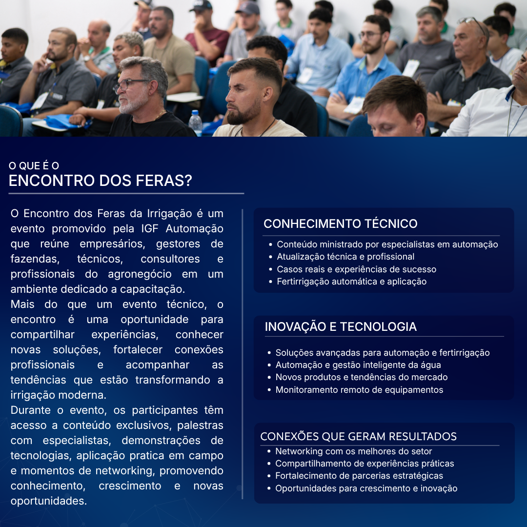Primeiro lote: Segundo Encontro dos Feras da Irrigação